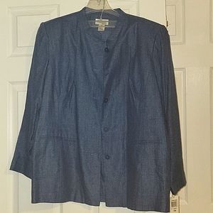 Women's linen blue suit